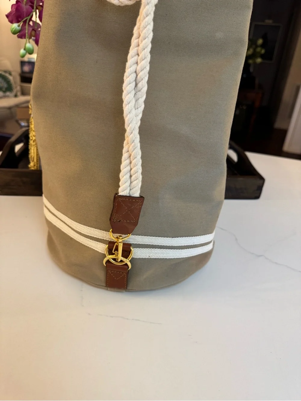 🤎🤍 VITTADINI CANVAS BACKPACK  BAG! 🤎🤍